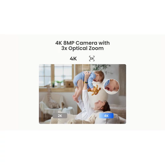 Reolink E1 Zoom 5MP PTZ Wi-Fi Beltéri Okos Kamera automatikus mozgáskövető Funkcióval