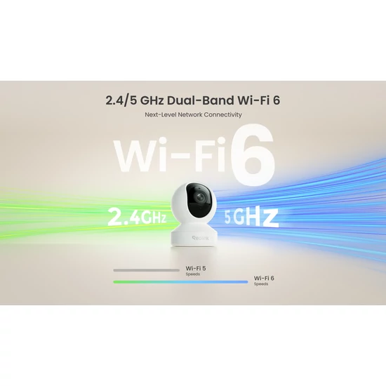 Reolink E1 Zoom 5MP PTZ Wi-Fi Beltéri Okos Kamera automatikus mozgáskövető Funkcióval