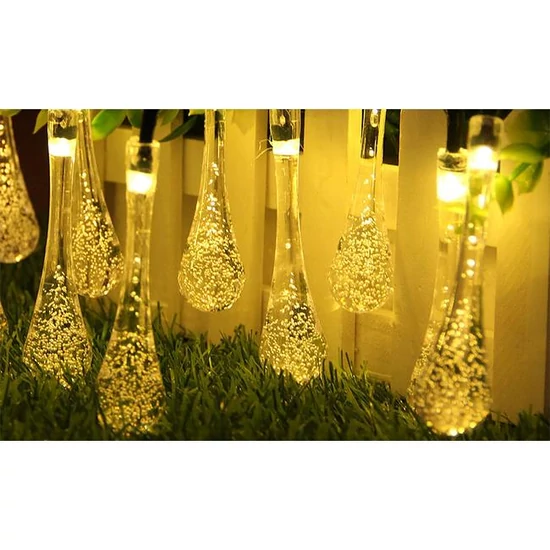Napelemes LED girland 40 led 785cm könnycsepp alakú