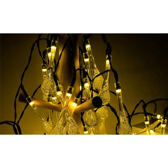Napelemes LED girland 40 led 785cm könnycsepp alakú