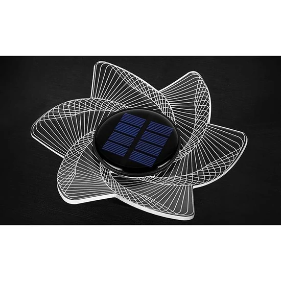 LED napelemes kerti lámpa virággal