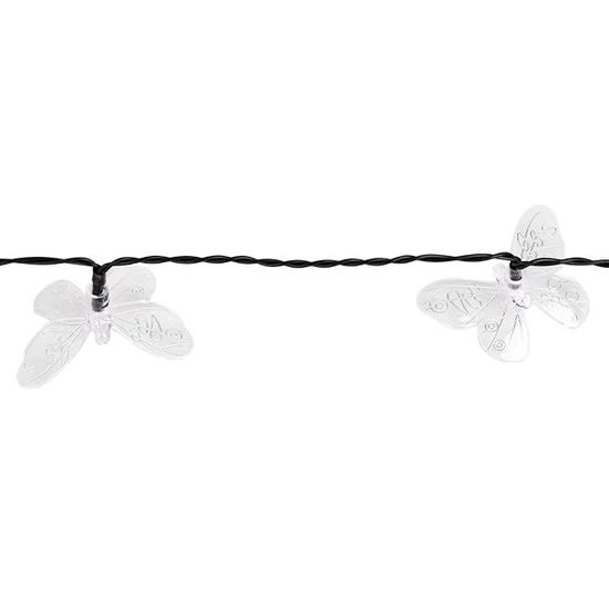 Napelemes LED girland 20 LED 580cm pillangó