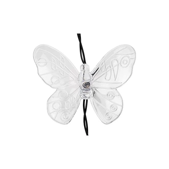 Napelemes LED girland 20 LED 580cm pillangó