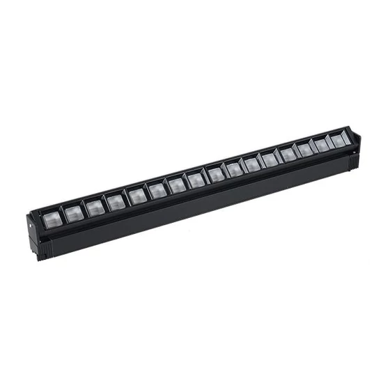 LED sínlámpa, 1 fázisú, Linda, 60cm, 24W, 4000K, fekete