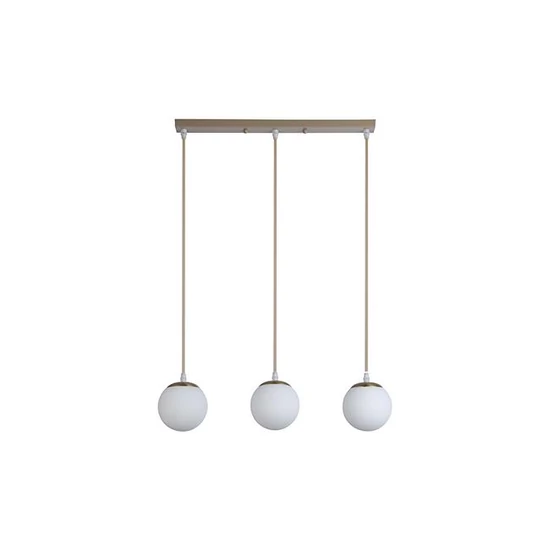 Bali-12 E27 függesztett lámpa 3-izzós 50cm bézs-arany
