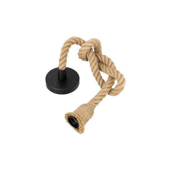Kötél Függesztett lámpa E27 120cm x1 fekete