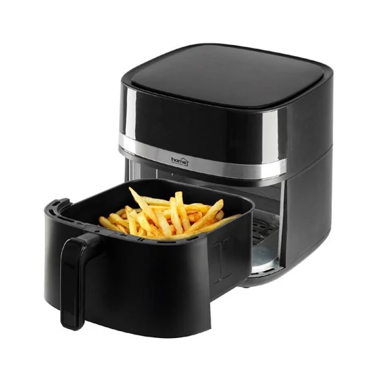 Home HGAF8 digitális air fryer, forrólevegős fritőz, 8 liter kapacitás, 2000 W, hőmérsékleti tartomány 80 – 200 °C HGAF8