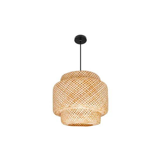 Poli függesztett lámpa Ø40 cm bambusz-fekete kivitelben