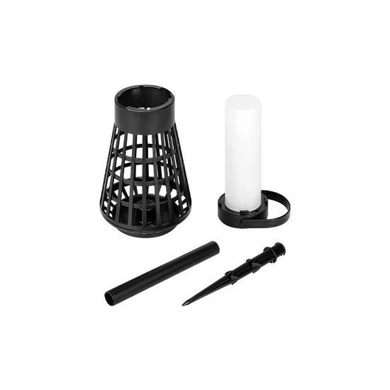 LED napelemes lámpa, lámpás, 50 cm, tűz, 2 az 1-ben