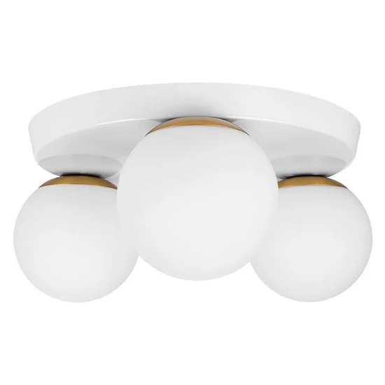 Bali-12 Mennyezeti Lámpa E27 LEDx3 29cm fehér+arany