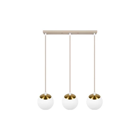 Bali-12 függeszték E27x3 50cm bézs+arany