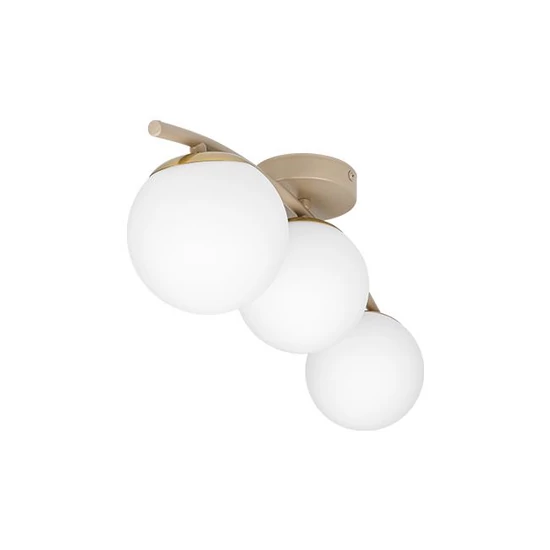 Bali-12 LED csillár 51cm E27x3 bézs+arany
