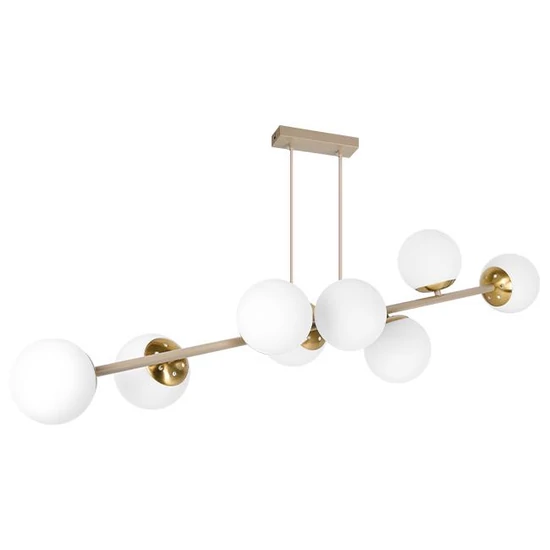 Bali-12 függeszték E27x8 120cm bézs+arany