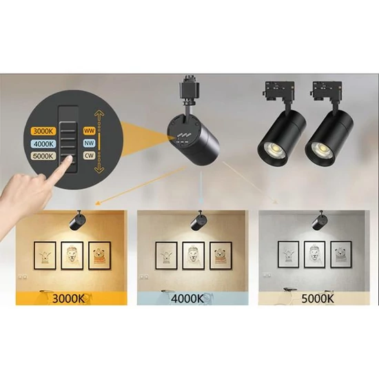 Pulso LED sínreflektor 1 fázisú 20W 3CCT fekete