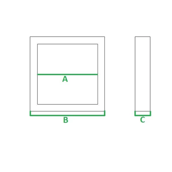 Falon kívüli led panel 6W 4000K szögletes