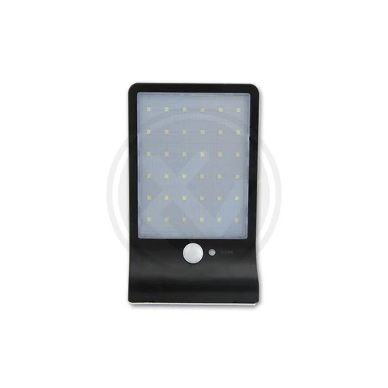 LED napelemes lámpa vékony 36xSMD mozgásérzékelő + tartó