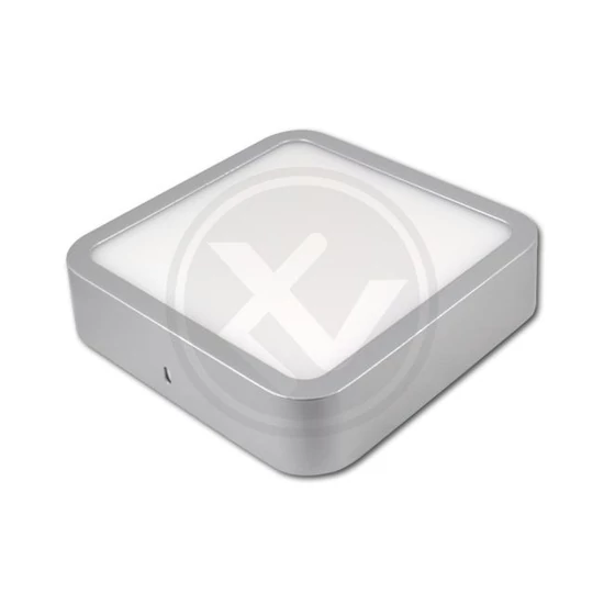 Felületre szerelhető led-panel 12w ortho ezüstszürke 4000k