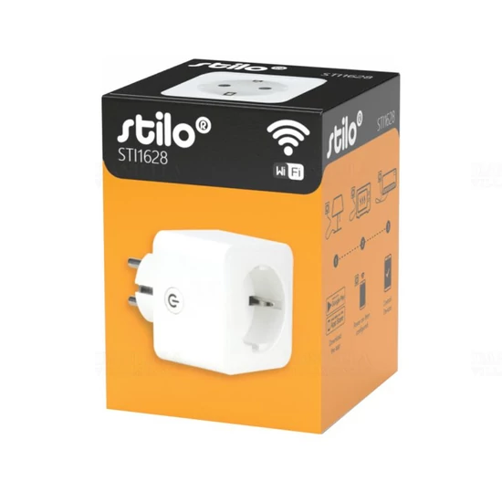 Wi-Fi okos /smart dugalj, 1db aljzat, max. 3680W, alkalmazással vezérelhető STI1628 Stilo