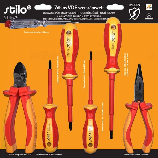 STILO VDE szerszámszett 7db 1000V