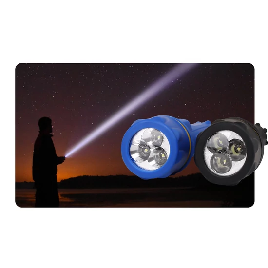 Led kézi elemlámpa 3 ledes 2xAA