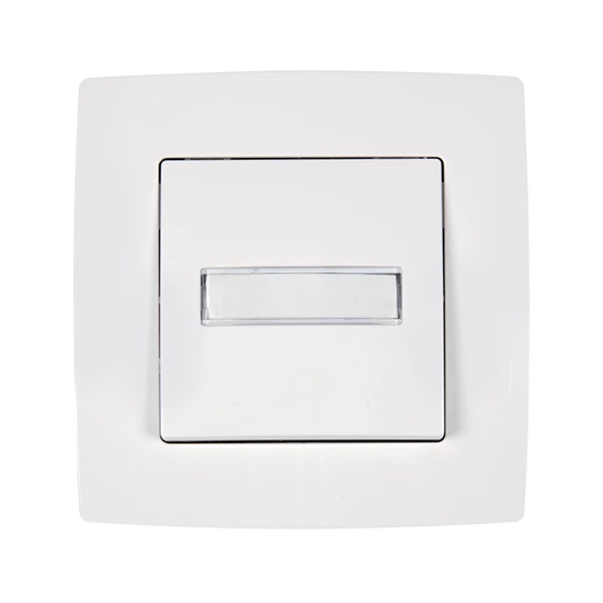 CITY DOOR BELL SWITCH WITH LIGHT WHITE METALLIC