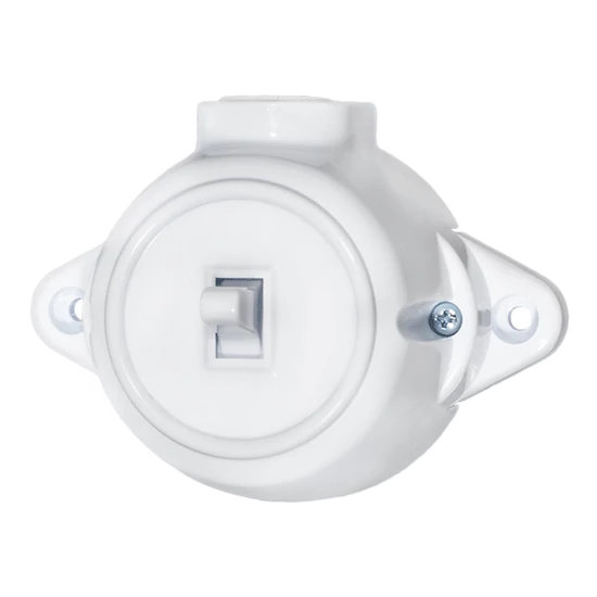 ANTIQUE ONE BUTTON TWO WAY SWITCH 10А 250V WHITE
