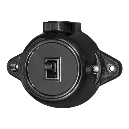ANTIQUE ONE BUTTON TWO WAY SWITCH 10А 250V BLACK