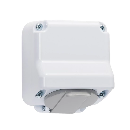GERMAN TYPE SOCKET 16А 250V WHITE, IP44