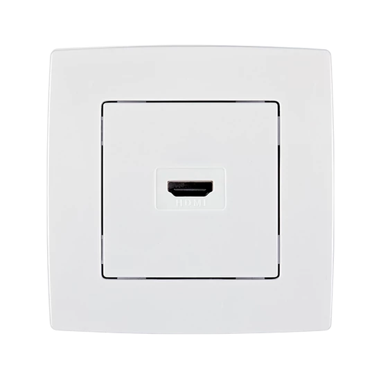CITY HDMI SOCKET WHITE METALLIC