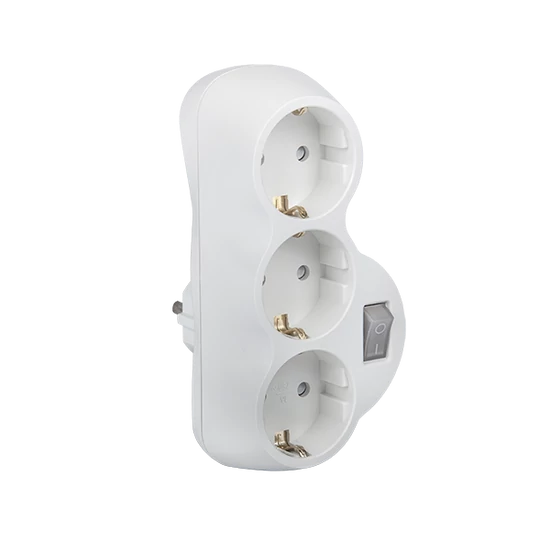 ADAPTER TRIPLA FEHÉR KULCCSAL