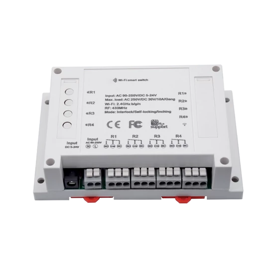 SMART WIFI SWITCH 4-CHANNELS FOR DIN RAIL