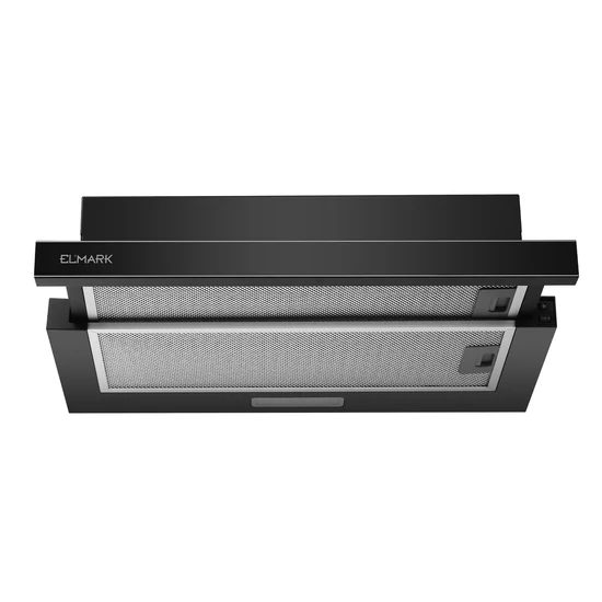 ELMARK EL-60L03BL TELESCOPIC HOOD 400m3/h FILTER