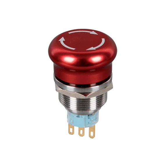 BUTTON MUSHROOM TYPE EL-2211T 1NO+1NC IP65 RED