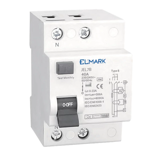  ELECTROMAG. JEL7B áramvédő kapcsoló, 10kA, 2P, B típus, 16A/30mA