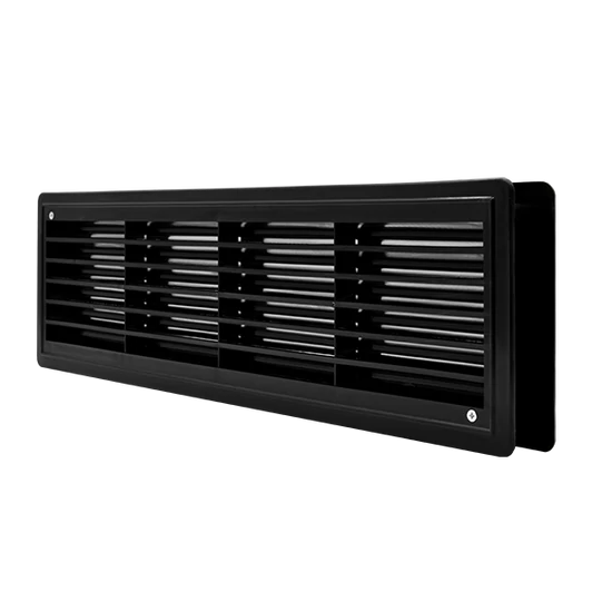 EL02-129 DOOR GRILLE 115x430MM, BLACK