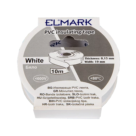 INSULATING TAPE 10mx19mm WHITE