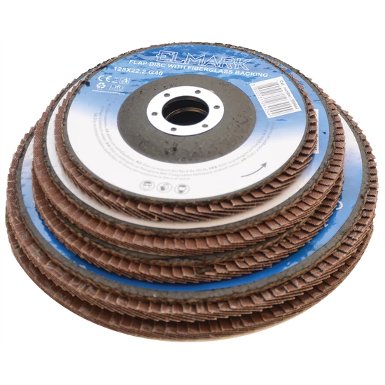 FLAP DISC WITH FIBERGLASS BACKING 125X22.2 G40