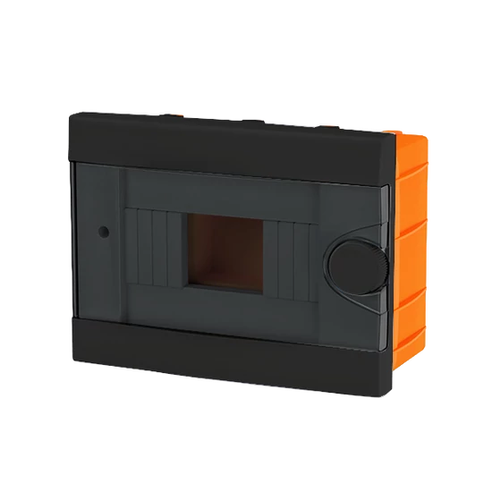 PLASTIC BOX FOR FLUSH MNT. 6 WAY (2-6), BLACK