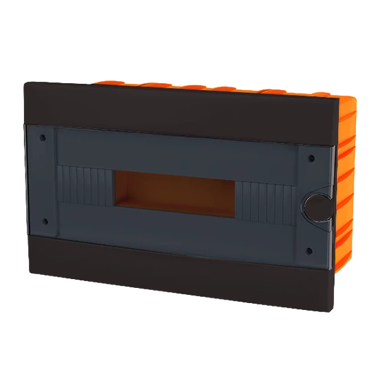 PLASTIC BOX FOR FLUSH MNT. 16 WAY (1X16), BLACK