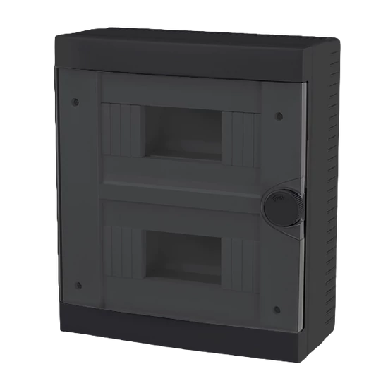 PLASTIC BOX FOR SURFACE MNT. 16 WAY (2X8), BLACK