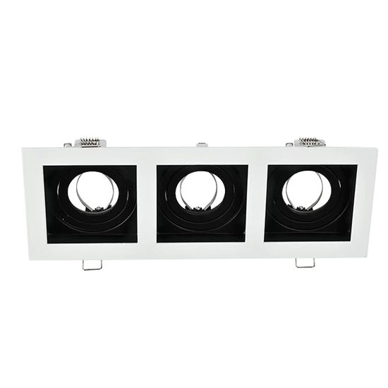 EL-110SQ3 SQ. RECESSED DOWNLIGHT GU10 WHITE & BLACK