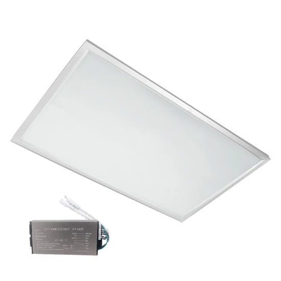LED PANEL 36W 4000-4300K 595X295mm FEHÉR KERET IP44+INVERTERREL