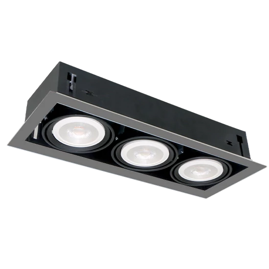 LED KIEMELŐVILÁGÍTÁS QUAD310 10W 3XE27 4000K SÖTÉT SZÜRKE