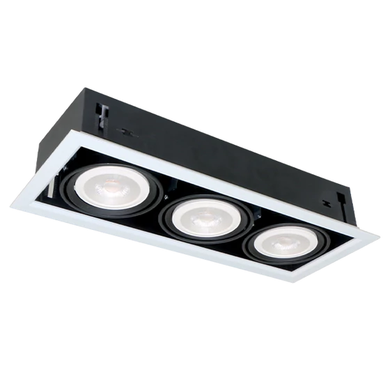 LED KIEMELŐVILÁGÍTÁS QUAD312 12W 3XE27 2700K SÖTÉT SZÜRKE