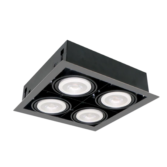 LED KIEMELŐVILÁGÍTÁS QUAD410 10W 4XE27 4000K SÖTÉT SZÜRKE