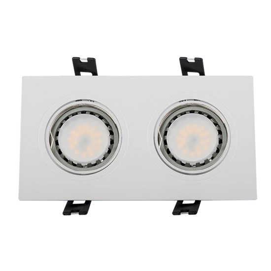 LEDES MŰANYAG TÉGLALAP ALAKÚ SPOTVILÁGÍTÁS PAR 16 2X5.5W 2700-3000K S FEHÉR