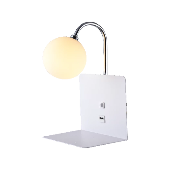 BETTY FALI LÁMPA 1XG9 USB-VEL FEHÉR