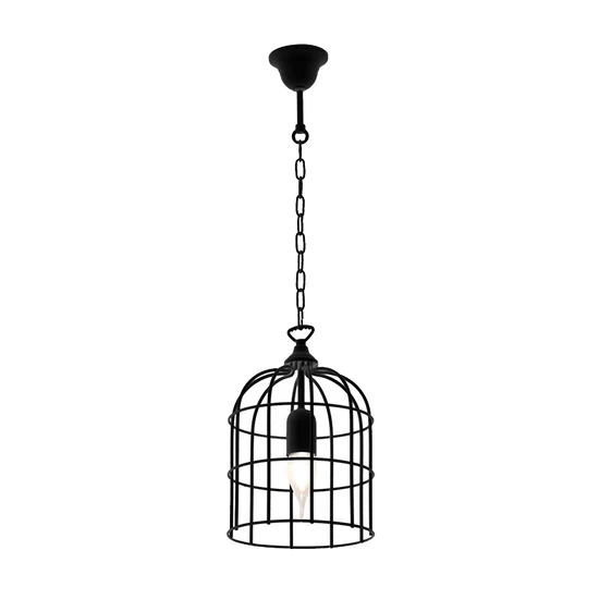 CAGE FÜGGESZTÉK 1xE27 FEKETE