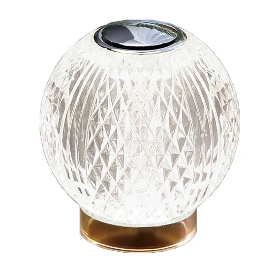 Diamond LED Asztali Lámpa, 2W, 3000K,  szabályozható fényerő, arany