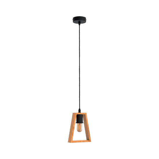 RONNY PENDANT 1xE27 BLACK/WOOD